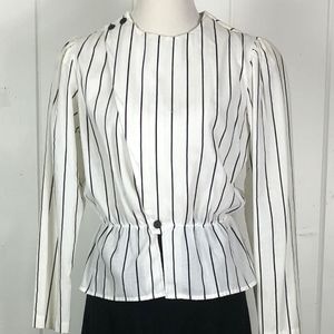 Avon Fashions Striped Bib Front Blouse - 13/14